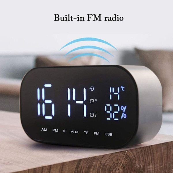 Trådlös Bluetooth LED-väckarklocka