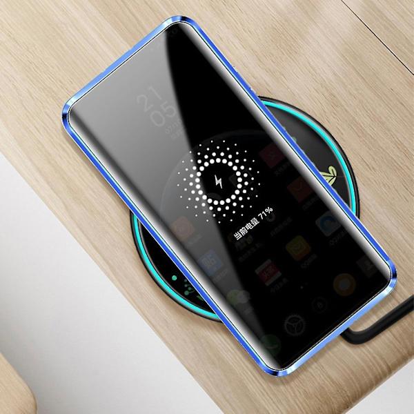 Anti-peep magnetisk etui til Samsung Galaxy S22 Ultra, dobbeltsidet hærdet glas skærmbeskytter