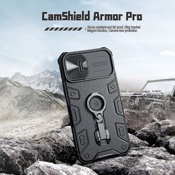 Nillkin For 14 Cam Armor Pro Ph Case Back Cover Kickd Med glidende kameracover -