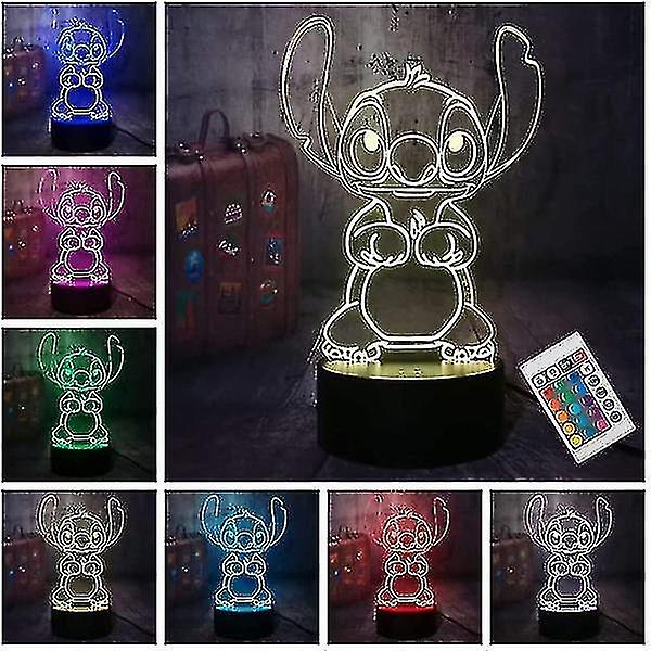 Stitch Night Light, Lilo och Stitch Presenter 3d Stitch Lamp Toy--(WR)