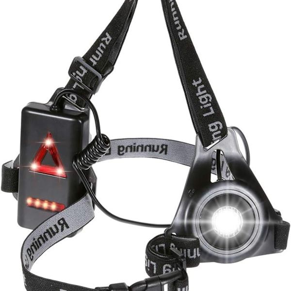 Uppladdningsbar LED-löplampa USB-löplampa Vattentät bröstlampa