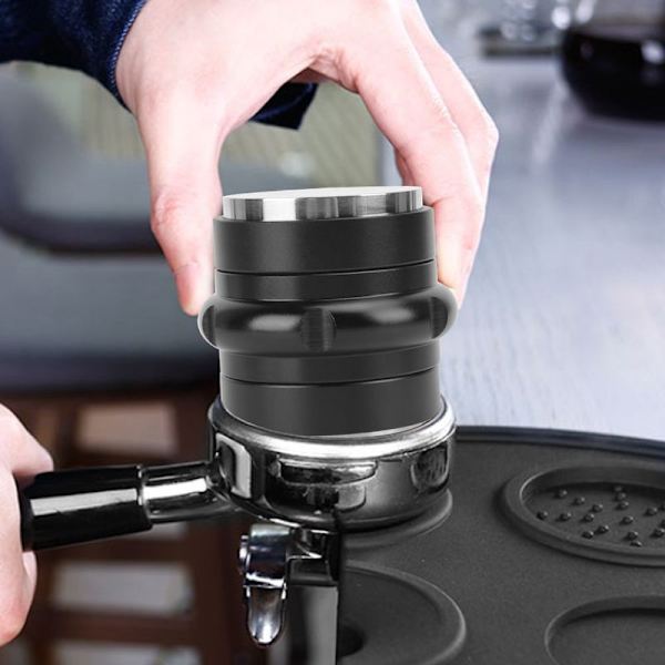 5,8 cm justerbar kaffepress i rostfritt stål med dubbla funktioner