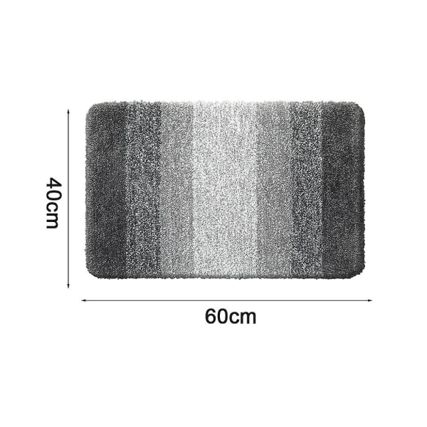 Tykk mikrofiber soveromsmatte baderomsdør absorberende gulvmatte baderomsteppe sklisikker matte