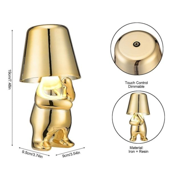 Thinker bordlampe: Kreativ statuette soveromsdekorasjon Mr-WHY
