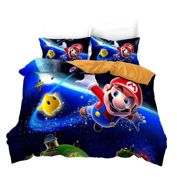 Mario 9# Hjemmetekstil Mario Dynetrekk Digitaltrykk Tredagerssett 3d