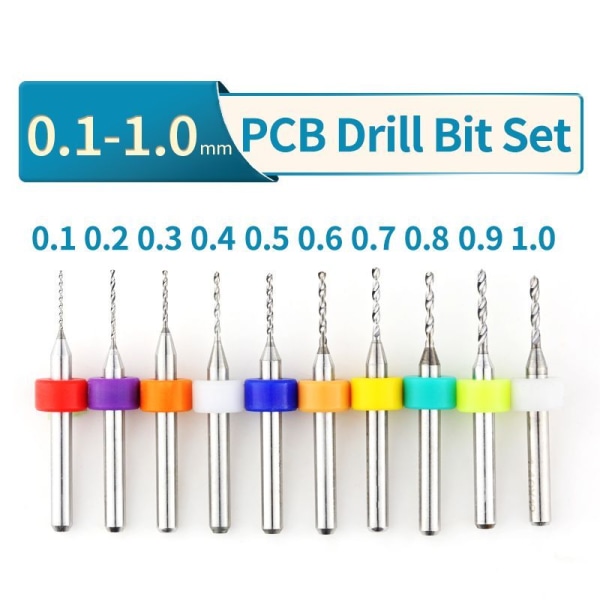 Karbid CNC Micro Drill Bit Set Mini PCB Bor for PCB
