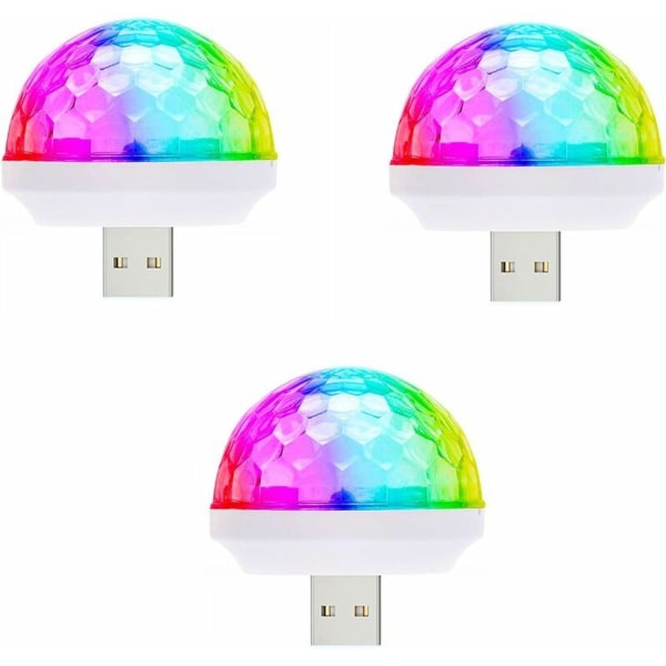 Discokula DJ Mini LED-ljus, färgglad stroboskoplampa för Fiesta, Cumplea?os, Boda