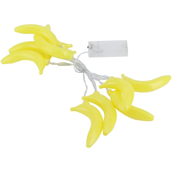 Ljusslinga, bananform IP42 varm färg dekorationsljus batteridriven ljussimuleringsljus för innergård för sovrum