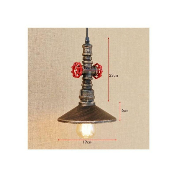 Retro industriell ljuskrona hängande lampa vattenrör taklampa