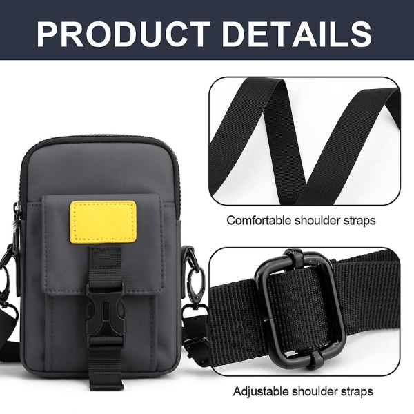 Ny herr väska messenger väska utomhus nylon herr axelväska mode mobiltelefon väska bröstväska