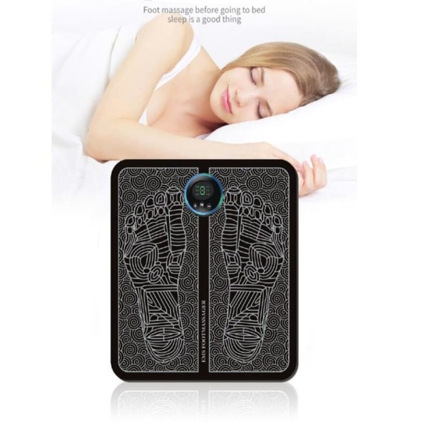 Elektrisk Fodmassager, USB EMS Fodmassager Måtte Fodcirkulation Muskel