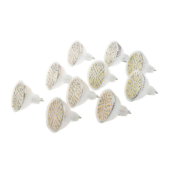 10 x Mr16 5.3 60 Smd LED-pære Spotlight 3w Varm Hvid Energibesparende