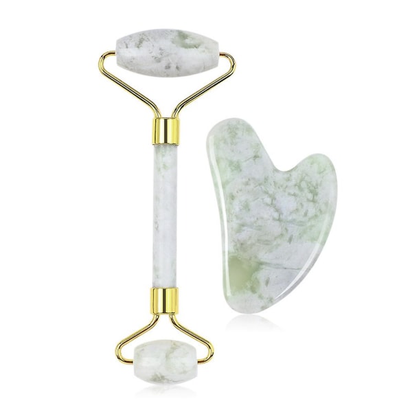 Gua Sha & Massage Stick Jade Natural Crystal itsehoitolahjat Kasvojen ihonhoitovälineet Rentouttava