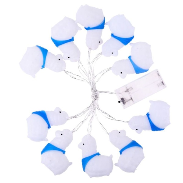 1,5 m lång 10 LED silikon nattljuskedja i söt alpackaform