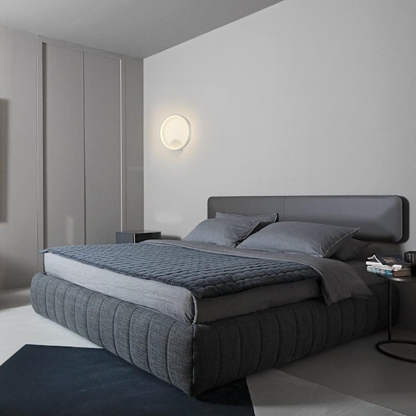 Pieces Indendørs Væglampe LED Rund Væglampe, Moderne Væglampe til Soveværelse Stue Trappe Korridor, 780 Lumen, Varm Hvid 2900-3200K, Hvid