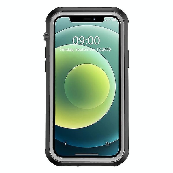 För iPhone 12 Pro Max Vattentätt Full täckning Pc + Tpu phone case