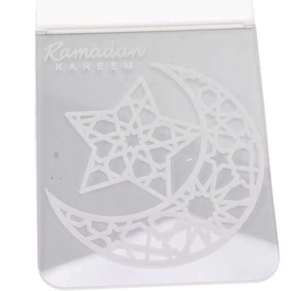 Eid Ramadan vindusbelysning 3D måne og stjerne Islam Mubarak