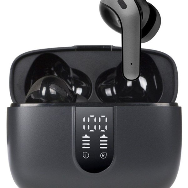 Bluetooth 5.0 hörlurar i örat, med touch-kontroll trådlöst headset