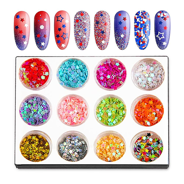 Nageldekorationssats, Hjärta, Flerfärgad