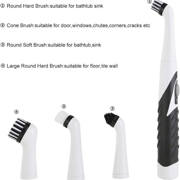 Sonic Scrubber 4 in 1 sähköinen puhdistusharja, puhdistusharja