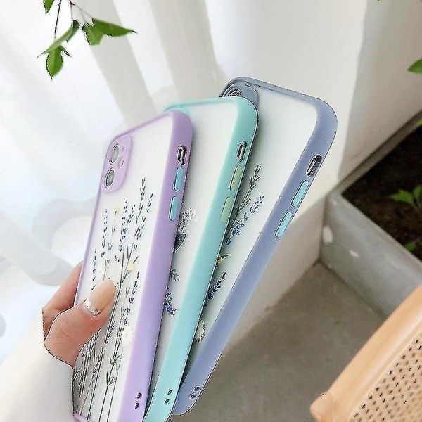 For 12 Mini Hole Skin Feel Plants Beskyttende Etui (lilla)