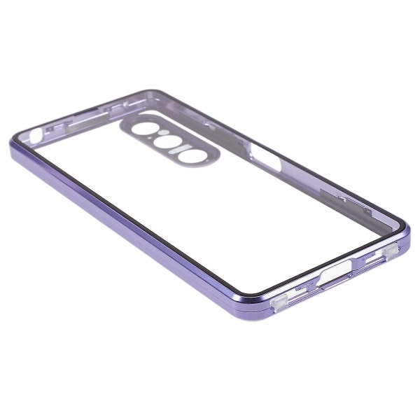 Sony Xperia 1 V Magneettinen Case Metallirunko+karkaistu lasi+kpl Takaisin Kirkas puhelimen cover