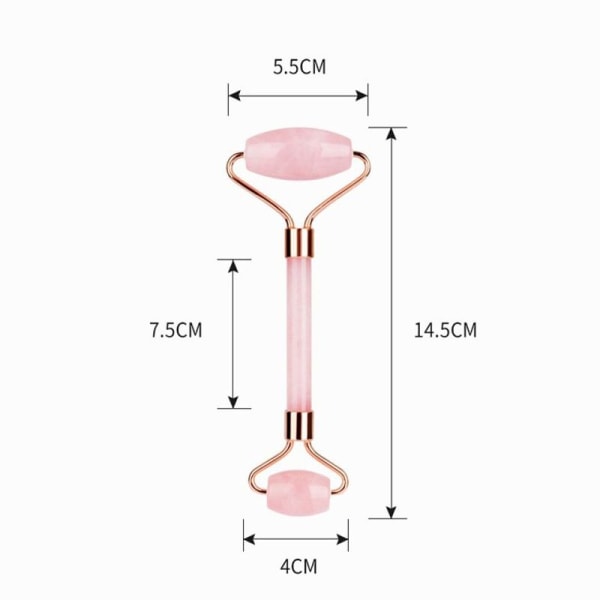 Ruusukvartsin kasvorulla ja Gua Sha -kaavinsetti Lovelyface, 100 % luonnonkivi, He