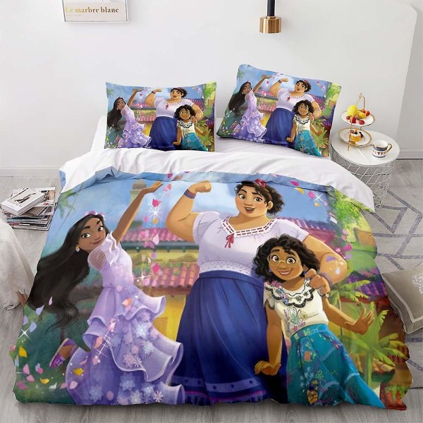 Magic Full House-8# Magic Full House Digital Printing Tredelt Sett Solid 90g Børstet Dynetrekk Putevar Logo