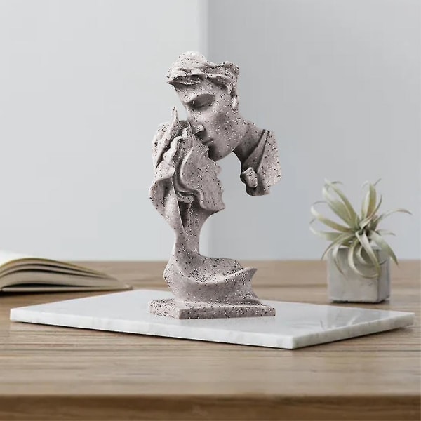 Dekorative Skulptur af Par, der Kysser - Gult
