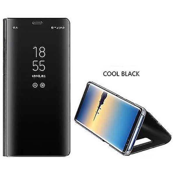 Samsung Galaxy S10 Plus Clear View Folio -kotelo - Musta - Crygv