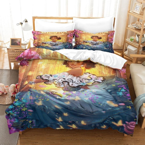 Magic Full House -17# Magic Full House Digital Printing Three Piece Set Solid 90g Brushed Duvet Cover Pillowcase Logo