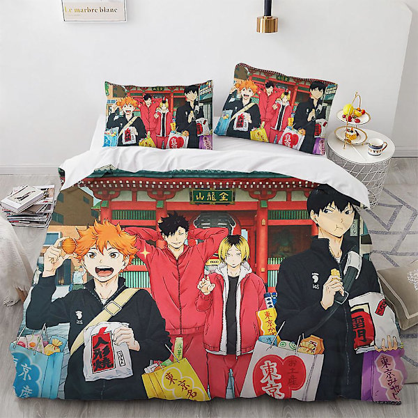 Pq-30# Serie Sport Volleyboll Junior 3d Digitaltryck Quilt Cover Set med tre set med fyra set