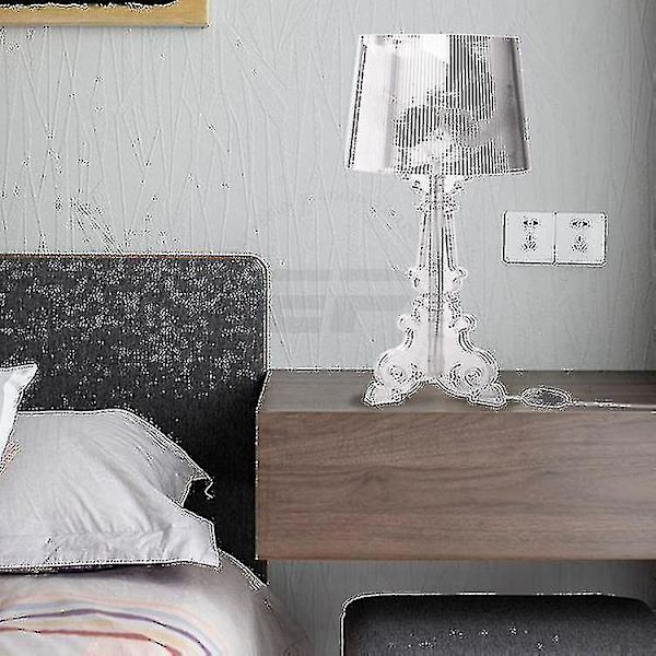 Kartell Bourgie akrylbordslampa E14, design av Ferruccio Laviani, dekorativ belysning, perfekt för kontor, studio, vardagsrum, sovrum eller