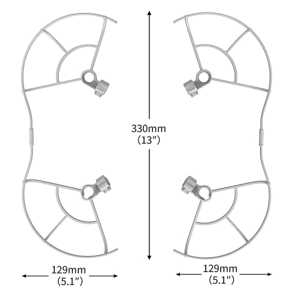 Til Mini 3 Pro Anvendelig Propr Blad Ring Anti-Ring 360 Dr Beskyttende