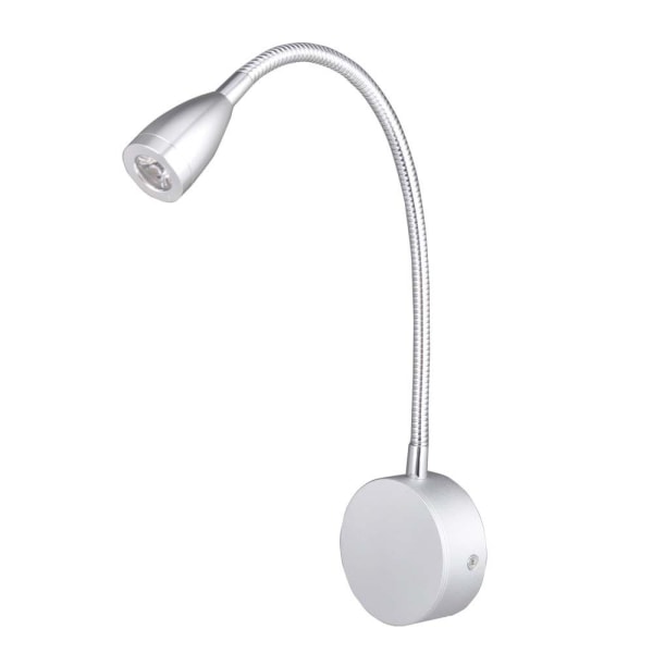 Svanehals sengelampe, justerbar LED-lys for lesing - Kald hvit