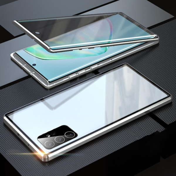 Anti-peep case Samsung Galaxy S22 Ultralle, kaksipuolinen karkaistu lasi näytönsuoja