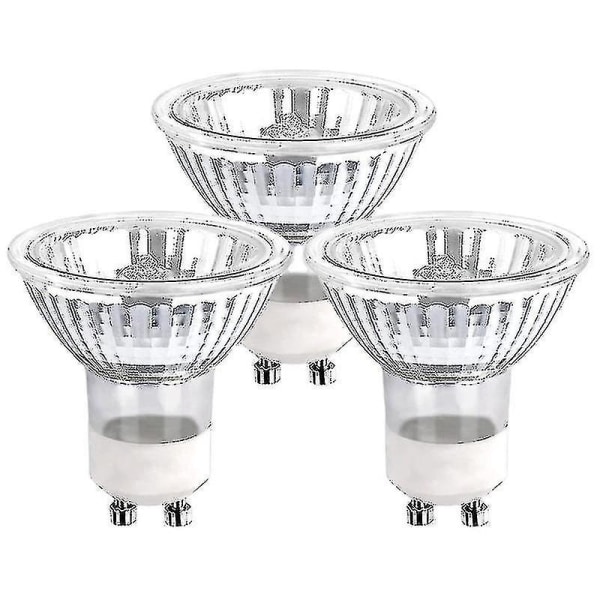 Gu10 Halogenpære 35w Dimbar, 220v Gu10 Halogen Spotlightpære 2 Pin, 400 Lumen, 2800k Varme, Leveres Med 3 Stk