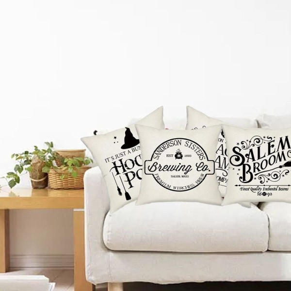 Pcs Halloween Pude Sæt Hjem Indretning Sofa Talje Pude Hynde Sort