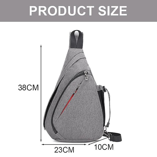 Ny mænds tætsiddende simple brysttaske fritid og sport multifunktionel crossbody taske