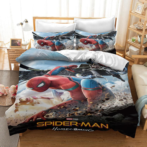 Bp10364# Vuodevaatesetti Spider-man-kokoelma Koko Kolmiosainen Peitto