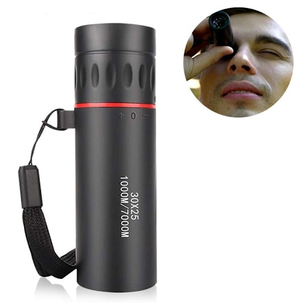 Mini 30x25 HD Optisk Monokulær Lav Nattesyn Bærbar Fokus Teleskop Zoom 10X