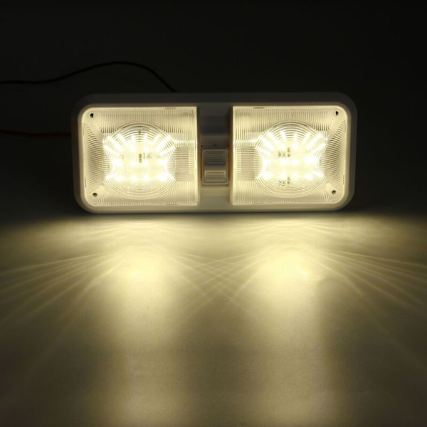 48Led 2835 Smd Taklampe Dobbel Innendørsbelysning for Campingvogn Campingbil