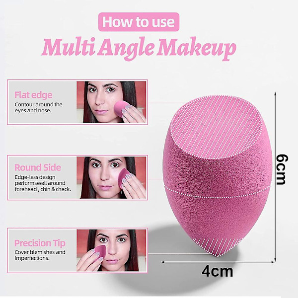 Pcs Oblique Cut Makeup Sponge Set, Foundation Blending Beauty Sponge, multi-colored Makeup Sponges