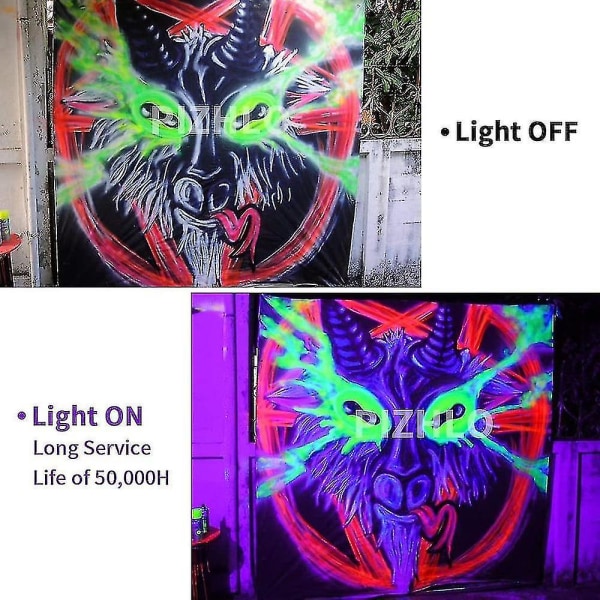Ledblack UV-pære A19 9,5w sort pæreudskiftning Gundam 100w sort lys Uvaniveau 385-40--2pak
