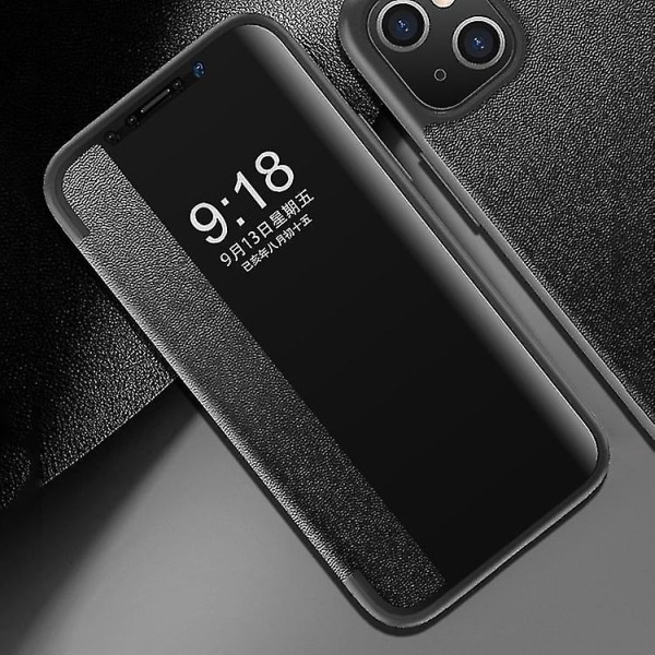 Magnetiskt sidofönster med stötsäker horisontell flippfodral i läder för Iphone 14 Pro Max/ 14 Pro/ 14/ 14 Plus