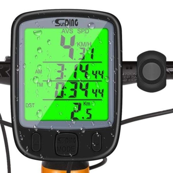 Cykel LCD Digital Vattentät Cykel Dator Hastighetsmätare Cykeldator