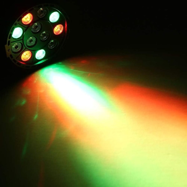 12 LED par lys, 8-kanals RGBW hybrid scene lys med DMX strobe og lydaktiv