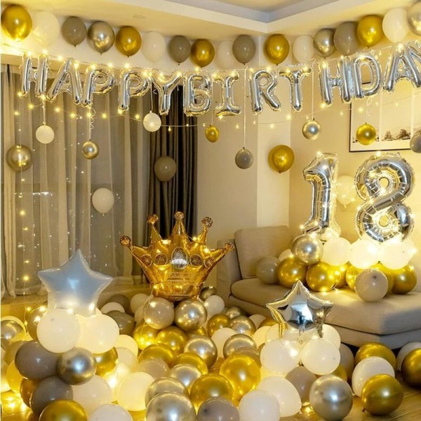 14 stk kroneballonger for Royal Baby Shower-dekorasjoner -