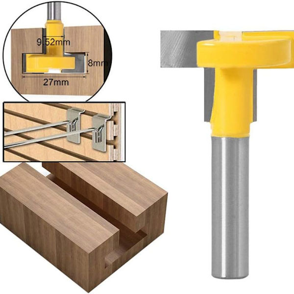 8mm T-spor T-formet sporfræser til træbearbejdning