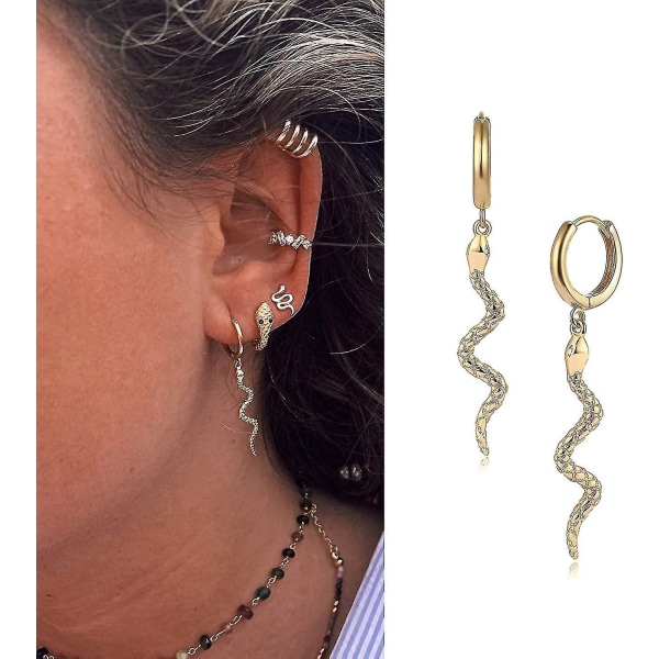 Kvinde Guld Øreringe Muslingeskal Hul Stjerne Kors Lynlås Pig Spids Dangle Drop 14k Guld Fyldt Lille Boho Strand Enkle Delikate Håndlavede Hypoallerge